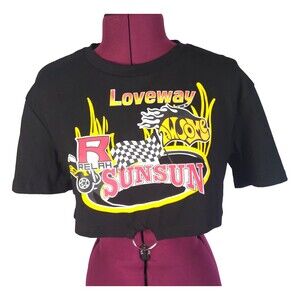 T-shirt- Women's Crop shirt Vogue Sexy Lounge Loveway Awesome Sunsun Sz S